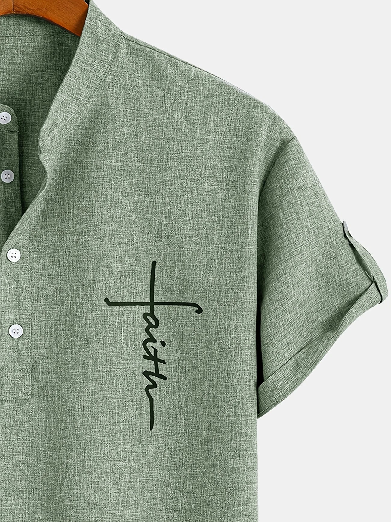 Jorge | Camisa elegante de manga corta y cuello alto