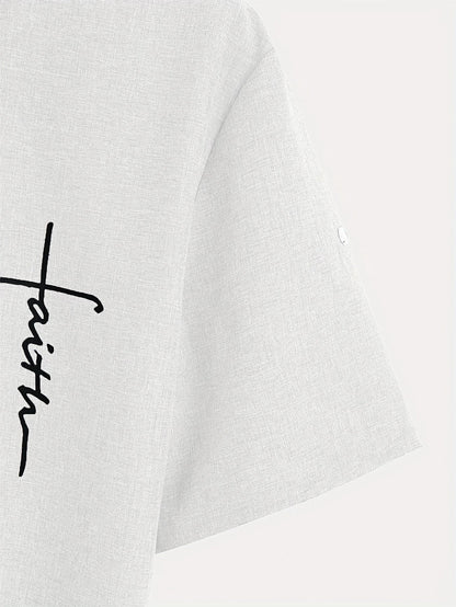 Jorge | Camisa elegante de manga corta y cuello alto