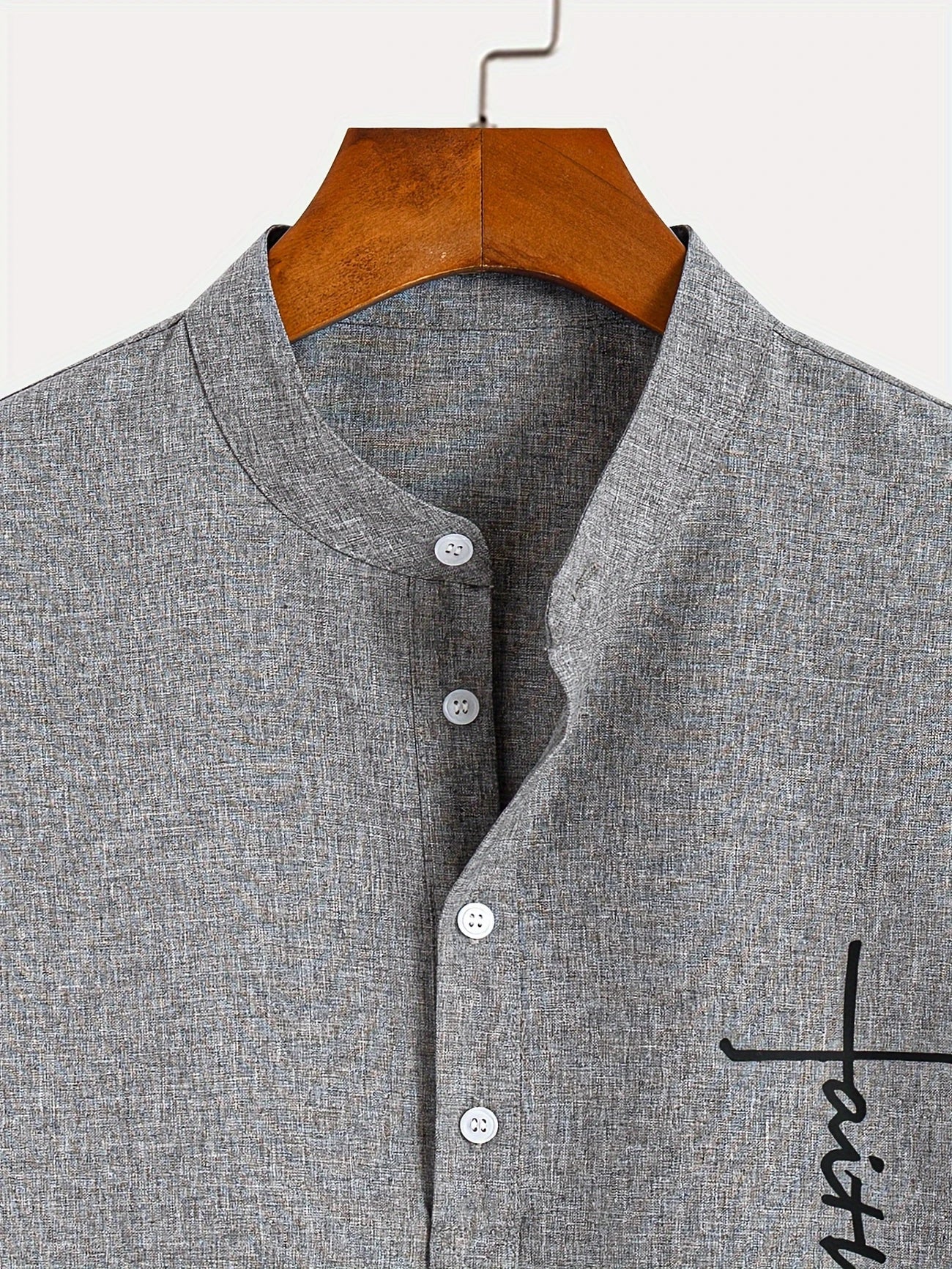 Jorge | Camisa elegante de manga corta y cuello alto
