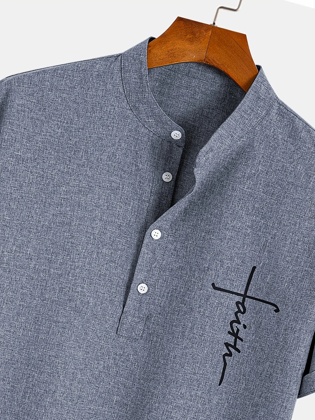 Jorge | Camisa elegante de manga corta y cuello alto