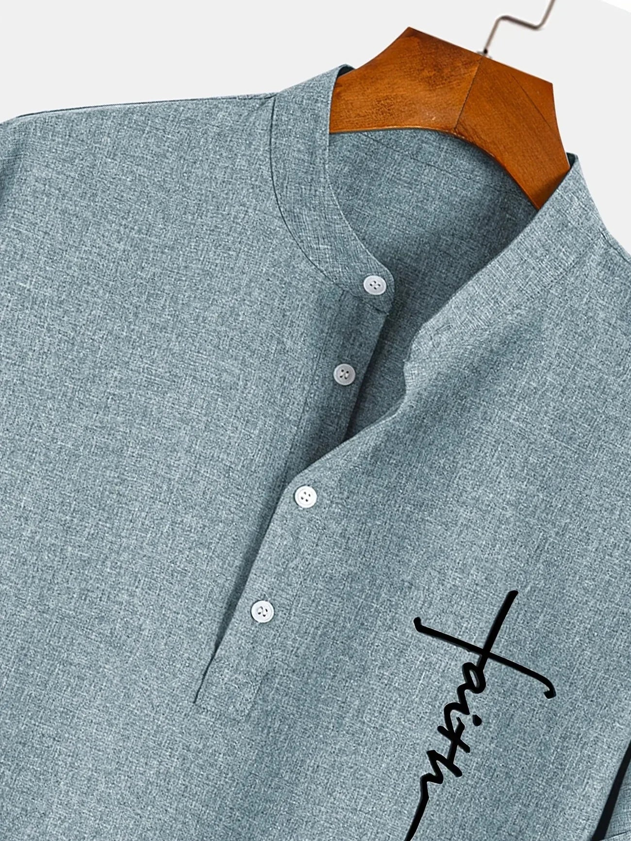 Jorge | Camisa elegante de manga corta y cuello alto