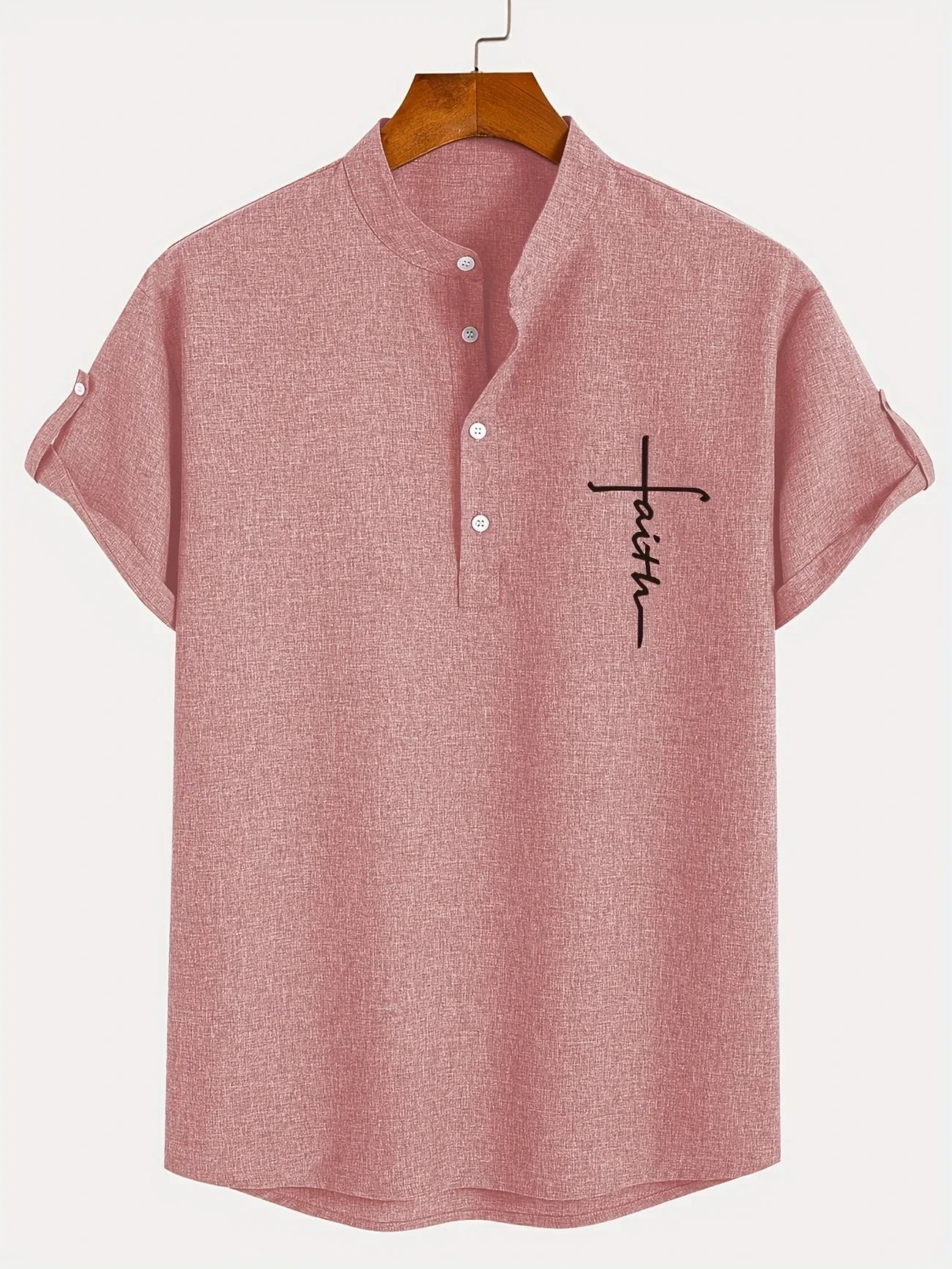 Jorge | Camisa elegante de manga corta y cuello alto
