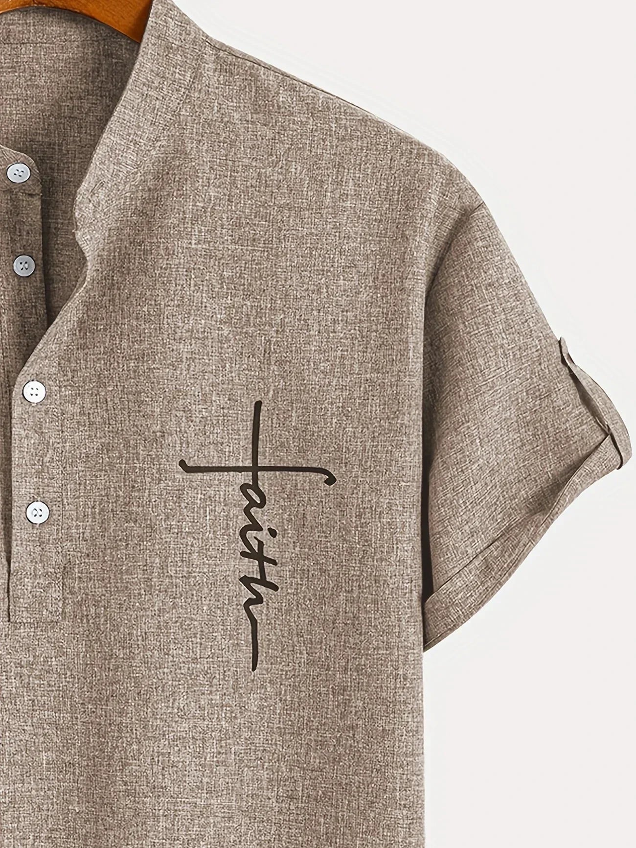 Jorge | Camisa elegante de manga corta y cuello alto